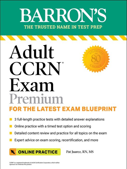 Title details for Adult CCRN Exam Premium by Barron's Educational Series - Wait list